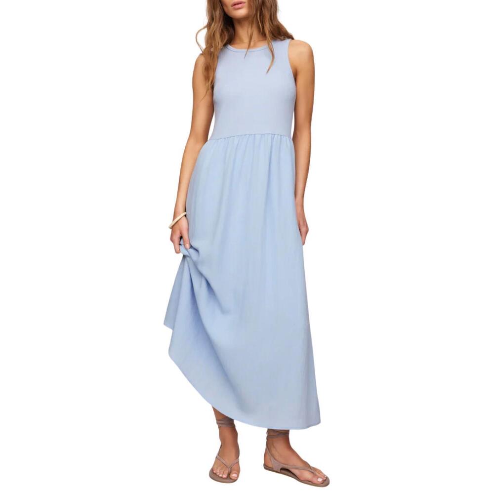 NEW Z SUPPLY charlotte rib midi dress in blue light